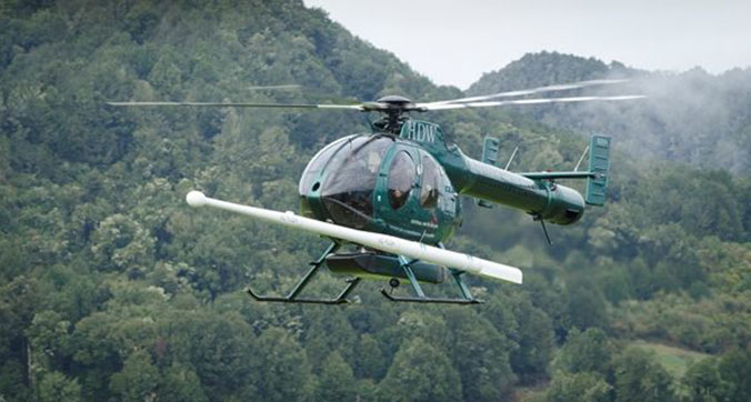 ZK-HDW MD520N Helicopter used for NZ Crown Minerals Survey
